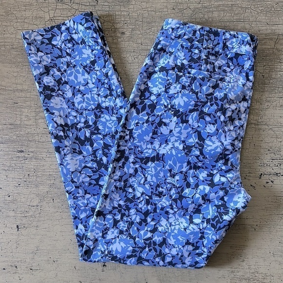 Michael MICHAEL KORS New Navy Leaf Print Pants - Picture 13 of 15